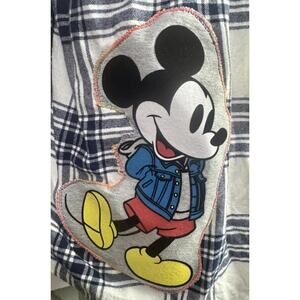 April 25th Flannels Upcycled Mickey Mouse Plaid Croft & Barrow 1X Ti_the_Artiste